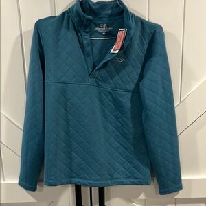 Vineyard Vines Blue Quilted Pullover NWT but missing snaps 🫰